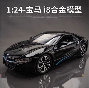 LEO 1:22 BMW i8 New Energy Supercar Metal Diecast Alloy Toy Car Model Truck For Boys Children Kids Toys Vehicle Hobbies Collection
