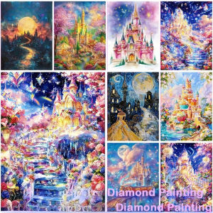 BILIBILI | Dreamy Castle Diamond Art Square Full Crystal Cure Landscape Cross Stitch Embroidery Kit Home Deco 5D DIY New Arrival