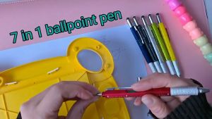 Pensil Multifungsi Plastik Stylus Penggaris Waterpass Obeng - 9625 - Hitam - Taffware - Stationery