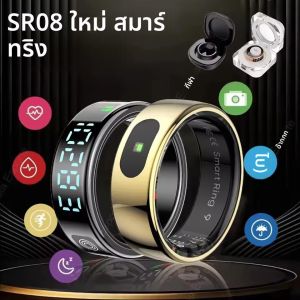 2025 ใหม่ 5ATM กันน้ำสมาร์ทแหวนผู้ชายผู้หญิงแหวนอัตราการเต้นของหัวใจแบบเรียลไทม์เลือดออกซิเจนสุขภาพแหวนหลายโหมดกีฬาแหวน