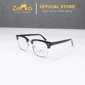Gọng kính vuông nam nữ Zecko EGC17 tròng đổi màu chống ánh sáng xanh  tia UV