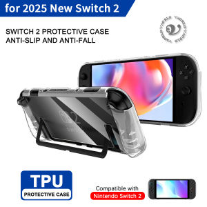 2025 TPU Clear Protective Case With Grip For Nintendo Switch 2 transparent Case And Accessories NS2 Sleeve Cover