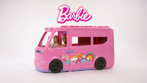 Barbie Dream Camper Playset With Roof Tent BBQ Grill With Color-Change Feature & 60+ Accessories (HRJ78)