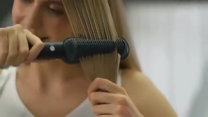 Electric Portable Hair Straightening Comb LED Digital Display Negative Ion Hair Heating Hot Curler Straighten Brush
