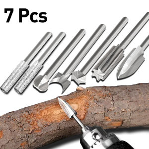 Wood Carving Drill Bit Set Compatible with Dremel Rotary Tools Different Shapes of Engraving Bits with 1/8Inch Shank Meeting