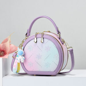 Fashionable Colorful round Small Crossbody Bag for Women Single Shoulder Stylish Handbag Fresh Sweet Style Commute Purse