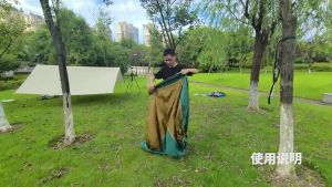 Zengliu Hammock Duyan Double Outdoor Foldable Travel Portable Cotton Rope Ice Silk 300kg With Storage Bag