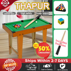 【Ready Stock】COD Mini billiard Table for Kids 27x14 inches wooden with tall feet pool table set Children Mini Billiard Pool Table Set Game Billiards Miniature Billiard Cues Balls Home Party Parent-child Educational Games Interaction Game For Kids Gift