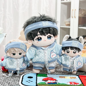 Casual Sweatshirt Headband Set for 10cm 20cm Doll Boy Clothes Cotton Doll Clothes Accessories Other Brand Anime Themed