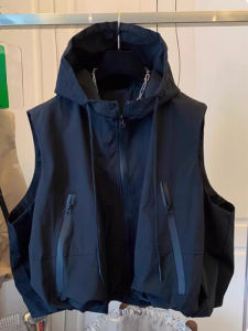 Hooded Utility Loose Fit Overalls Jacket