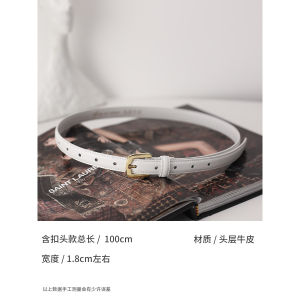 Luxurious Minimalist Top Layer Cowhide Belt for Women Fashionable Casual Decorative Jeans Waist Belt Elegant Alloy Buckle