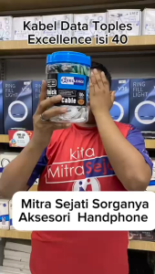 EXCELLENCE Kabel Data Toples Isi 40 Micro/Type-C/Lightning Original High Quality