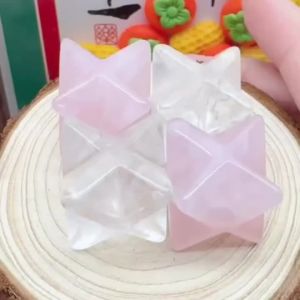 1PC Tấm Chắn Năng Lượng Merkaba Crystal Bất Ngờ Đá Lòng Bàn Tay Sáng Tạo Để Thiền Định Và Chữa Bệnh Công Cụ Thiền Bằng Đá Tự Nhiên Chất Lượng Cao