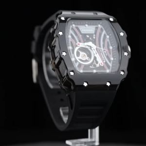 Deesio Mens Automatic Mechanical Skeleton Watch Stainless Steel Water Resistant Luminous Hands Date Casual Business Wristwatch