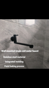 JUNMO Balcony Rotatable Mop Pool Single Cold Water Faucet Lengthened Washing Basin Mop Sink Cold