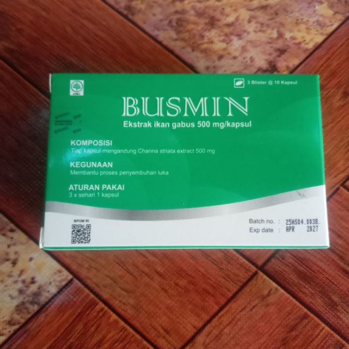 busmin kapsul 500mg ekstrak ikan gabus per box isi 30 kapsul | Lazada ...