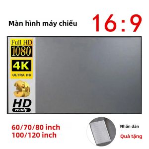 Màn Hình Máy Chiếu Di Động Màn Chống Ánh Sáng Đơn Giản Màn Hình Chiếu 60-120 Inch Để Sử Dụng Văn Phòng Ngoài Trời Tại Nhà
