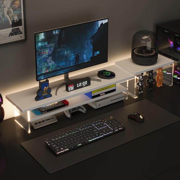 Office Desktop Computer Monitor Riser Stand Storage Pad High Heel ...