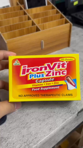 IronVit Plus Zinc Capsule Vitamins + Iron + Zinc Food Supplement 120 Capsules