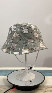 topi bucket anak laki laki kanvas premium kucing lucu murah usia 0-8 tahun