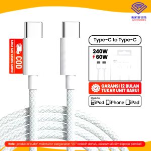 COD - KABEL DATA CHARGER USB C TO TIPE TYPE C 240W FOR IPHONE 15 PRO MAX
