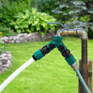 1/2 & 3/4" Female Thread Faucet ConnectorGarden Tap Splitter2Way Hose SplitterY-type ConnectorsDual Outlet Hose Adapter