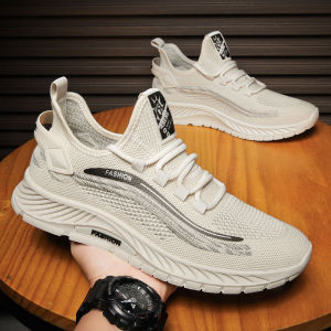 Paul Mens Running Shoes Breathable Casual Soft Bottom Sports Sneakers Spring Autumn Mesh Upper round Toe Rubber Outsole