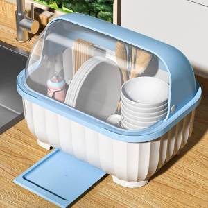 Kitchen Storage Drain Drying Rack Dish Cabinet Large Capacity Box