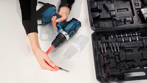 MAKlTA 299V Mesin Bor Cordless/Bor Baterai/ Bor Listrik/Beton Besi Kayu Baterai Tangan Cordless Drill Battery impact drill Cordless Electric Drill Impact Cordless Electric Drill Full Set Pilihan Bor Tanpa Kabel