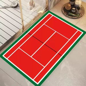 Tennis Football Court Pattern Door Mat Welcome Rug Multi-color Anti Slip Polyester Rug Living Room Bedroom Entrance Durable Mat