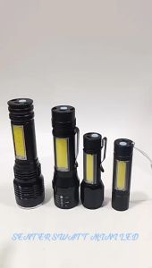 SENTER SWATT MINI LED ZOOM FREE KABEL CASH MICRO & BATU BATERAI