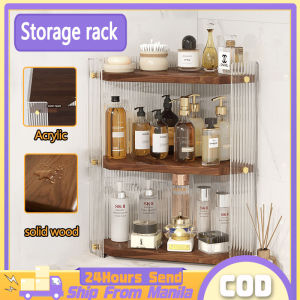 Solid Wood Corner Rack For Bathroom And Living Room 3 Layers Corner Shelves Triangle Storage Rack Corner Rack Stand Triangle Storage Rack Countertop Organizers Shelf Space Savers