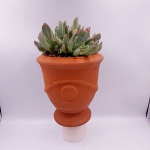 Chậu đất nung chậu sen đá - Ly hoa văn lớn 1820 miệng chậu 18cm chiều cao 20cm