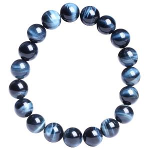 QINBAOSHUIJING | Natural Blue Tigers Eye Crystal Bracelet