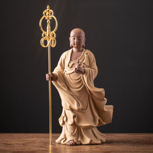 Sakyamuni Ksitigarbha and Arya Avalokiteshvara Sakyamuni Buddha Statue Guanyin Dizang Bodhisattva Worship Living Room Desktop Ceramic Crafts Ornaments