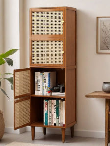 Childrens Floor Bookshelf Integrated Wall-Mounted Multi-layer Storage Cabinet Narrow Simple Picture Book Rack Space-Saving