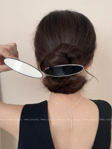 กิ๊บติดผมรูปไข่เกาหลีเรียบง่ายสําหรับผู้หญิง 2024 สไตล์ใหม่กิ๊บหน้าและหลังด้านข้างกิ๊บติดผมด้านบนเครื่องประดับผม