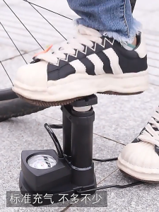 Daywalker Portable Foot Pump High Pressure 160 psi Double Barrel Bike Floor Foot Pump Motorcycle Tire Air Pump with Pressure Gauge