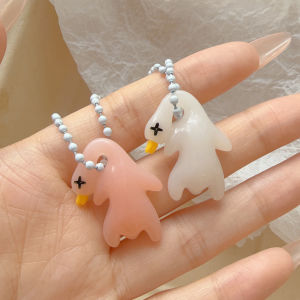 พวงกุญแจรูปเป็ดอบเปลี่ยนสีได้ด้วยแสง UV พวงกุญแจห้อยกระเป๋ารถแขวนอุปกรณ์เสริมที่น่าสนใจ