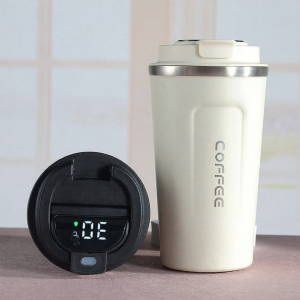 CORJANE | Digital Display Stainless Steel Travel Mug