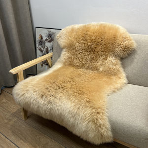 Pure Wool Sofa Cushion Bedroom Bedside Carpet Leather Fur Integrated Whole Sheepskin Pad Bay Window Pad Wool Seat Cushion
