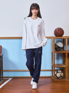 Tip-Off American Style Basketball Casual Sports Zipper Reflective Print Versatile Loose Quick Dry Long Pants Sweatpants