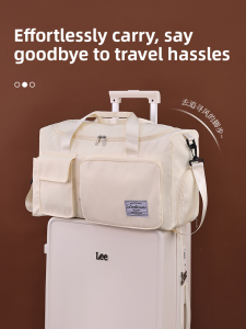 Large Capacity Multi-layer Waterproof Travel Bag with Shoulder Strap and Suitcase Cover