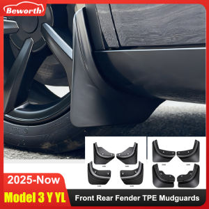 For Tesla Model 3 Y YL Juniper Highland 2025 26 Wheel Mud Flaps Splash Guards MudFlaps Front Rear Fender TPE Mudguards Protector