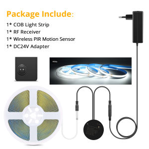 One/Two Group Sensor Switch COB LED Stair Night Lights+RF Reciever+24V Power Adapter LED Strip Kitchen Cabinet Wardrobe Lighting