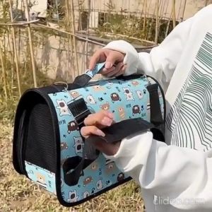 PAWHUB Tas Selempang Hewan Peliharaan Kucing Anjing Portable Lipat Motif Kucing / Breathable Cat Shoulder Bag