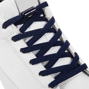 1 Pair No Tie Shoelaces For Sneakers Elastic Shoe Laces Round Colorful Metal Lock Lazy Shoes Lace Quick put on and take off