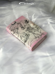 Galaxy Messenger A7 Human-Shaped Angel Transparent PVC Loose-Leaf Shell Flash Film Card Binder Storage Book Journal Book 6 Holes