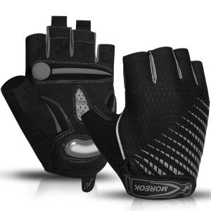 MOREOK Cycling GlovesBreathable Bicycle Gloves5MM Gel Pads Non-Slip Mountain Bike Gloves MTB Road Biking Gloves for Men Women