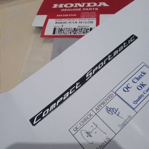 stiker logo tulisan mark compact sportmatic beat k1a original honda